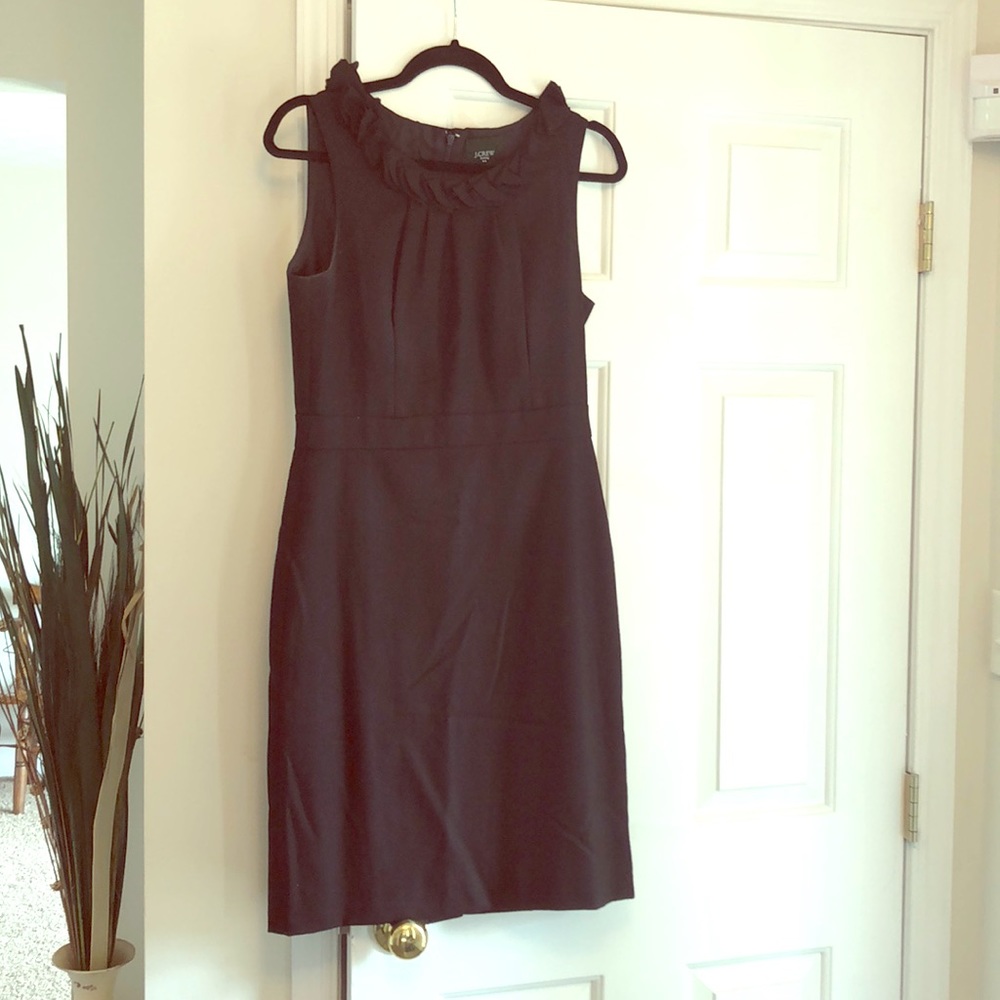J. Crew Back Suiting Dress with Scallop Neck